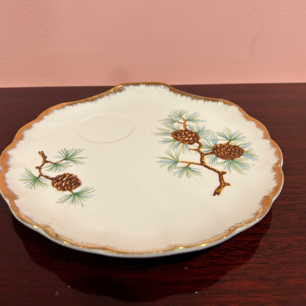 Vintage Norcrest Pine Cone Porcelain China Set Plates & Cups Japan 1950s - Picture 4 of 9